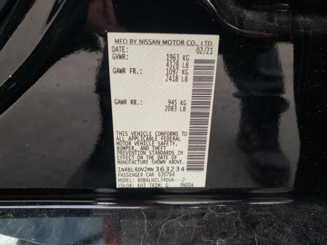 Photo 10 from auction – 2021 NISSAN ALTIMA SV with VIN 1N4BL4DV2MN363234