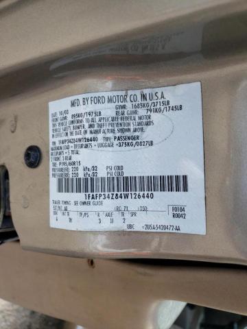 Photo 10 from auction – 2004 FORD FOCUS SE C with VIN 1FAFP34Z84W126440