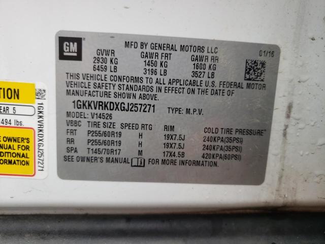 Photo 10 from auction – 2016 GMC ACADIA SLT with VIN 1GKKVRKDXGJ257271