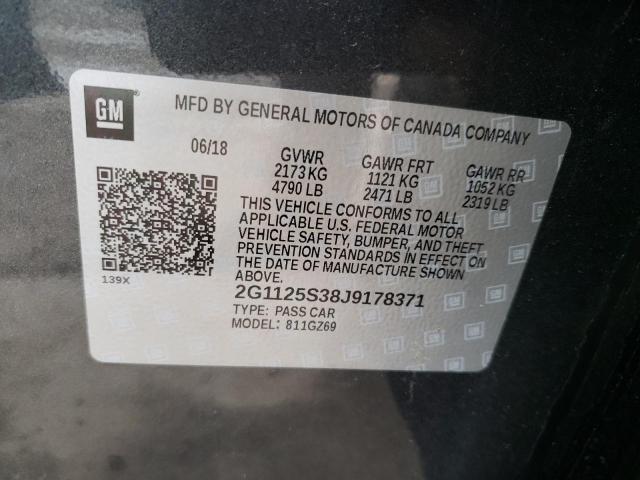 Photo 10 from auction – 2018 CHEVROLET IMPALA PRE with VIN 2G1125S38J9178371