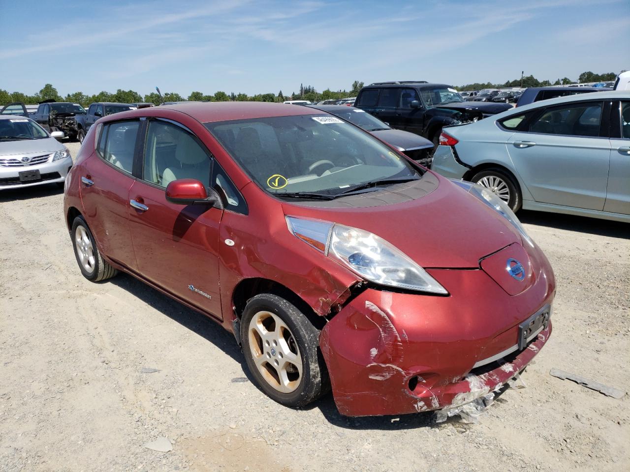 NISSAN LEAF 2011 with VIN JN1AZ0CP6BT003590 - Photo from auction