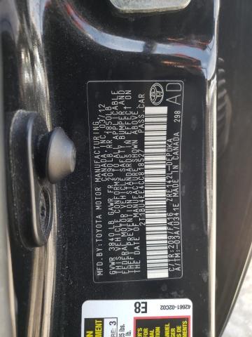Photo 10 from auction – 2012 TOYOTA COROLLA BA with VIN 2T1BU4EE4CC818527