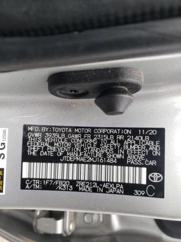 Photo 10 from auction – 2021 TOYOTA COROLLA LE with VIN JTDEPMAE2MJ161484