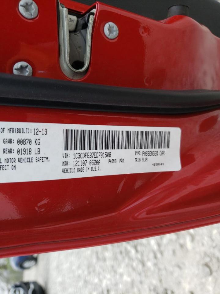 Photo 10 from auction – 2014 DODGE DART GT with VIN 1C3CDFEB7ED701508