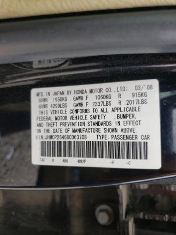 Photo 10 from auction – 2008 HONDA ACCORD with VIN JHMCP26468C063708