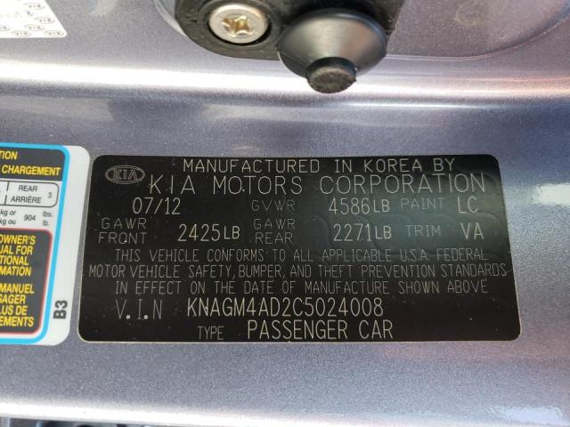 Photo 10 from auction – 2012 KIA OPTIMA HYB with VIN KNAGM4AD2C5024008