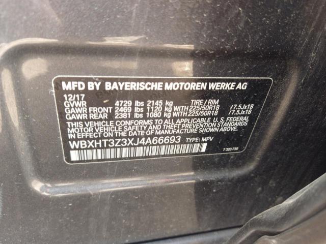 Photo 10 from auction – 2018 BMW X1 XDRIVE2 with VIN WBXHT3Z3XJ4A66693