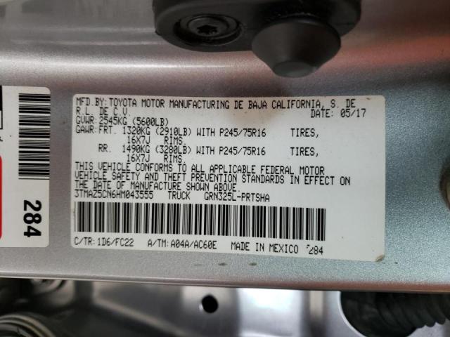 Photo 10 from auction – 2017 TOYOTA TACOMA DOU with VIN 3TMAZ5CN6HM043555