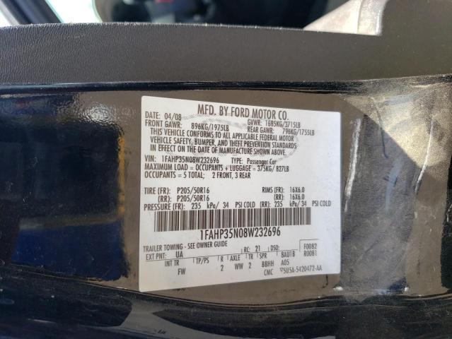 Photo 10 from auction – 2008 FORD FOCUS SE with VIN 1FAHP35N08W232696