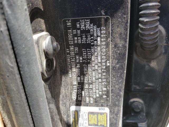 Photo 10 from auction – 2012 KIA SORENTO BA with VIN 5XYKT4A63CG261132