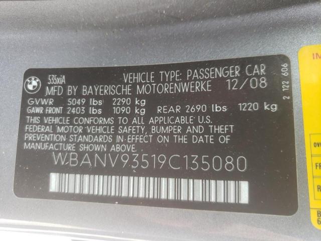 Photo 10 from auction – 2009 BMW 535 XI with VIN WBANV93519C135080