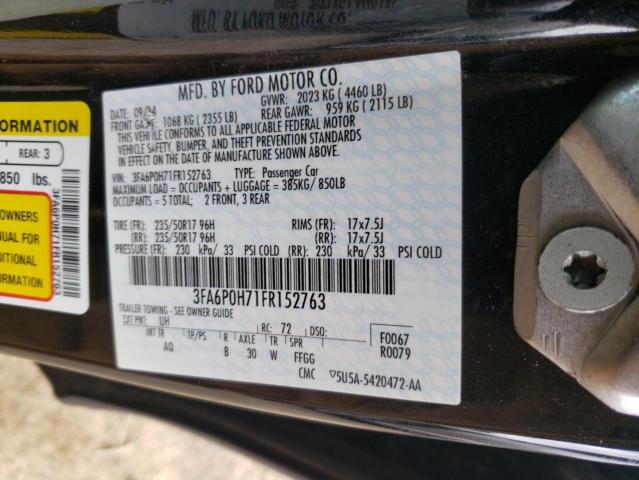 Photo 10 from auction – 2015 FORD FUSION SE with VIN 3FA6P0H71FR152763