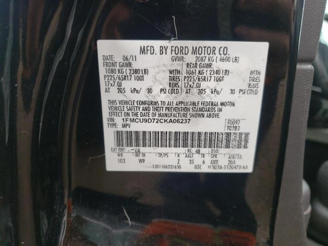 Photo 10 from auction – 2012 FORD ESCAPE XLT with VIN 1FMCU9D72CKA06237