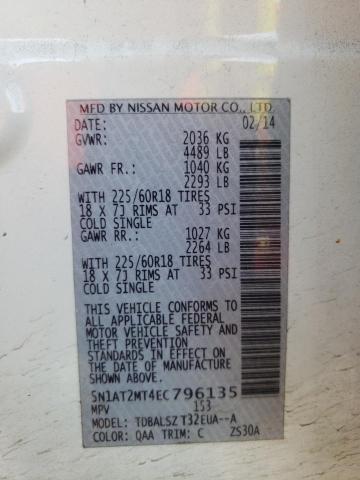 Photo 10 from auction – 2014 NISSAN ROGUE S with VIN 5N1AT2MT4EC796135
