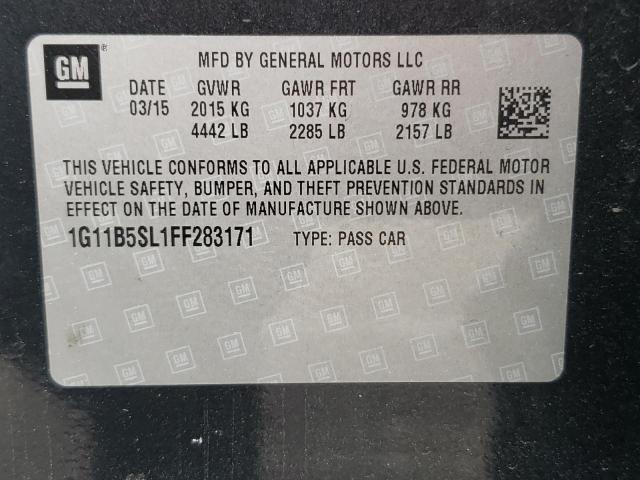 Photo 10 from auction – 2015 CHEVROLET MALIBU LS with VIN 1G11B5SL1FF283171