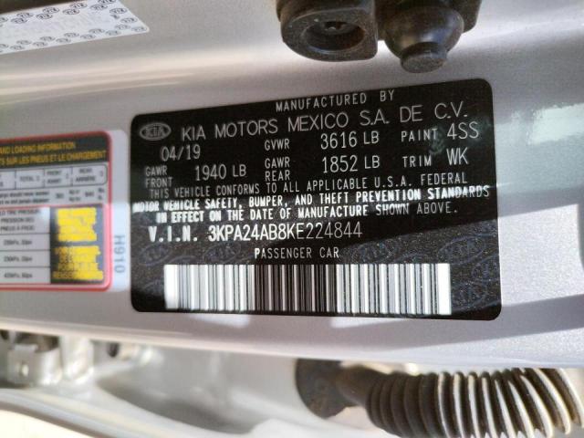 Photo 10 from auction – 2019 KIA RIO S with VIN 3KPA24AB8KE224844