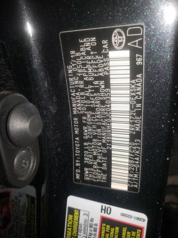 Photo 10 from auction – 2018 TOYOTA COROLLA L with VIN 2T1BURHE0JC040359