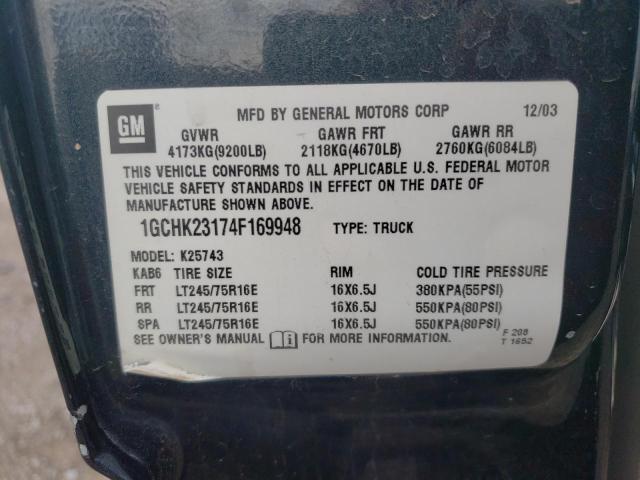 Photo 10 from auction – 2004 CHEVROLET 2500 HD with VIN 1GCHK23174F169948