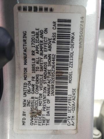 Photo 10 from auction – 2005 TOYOTA COROLLA CE with VIN 1NXBR32E85Z364462
