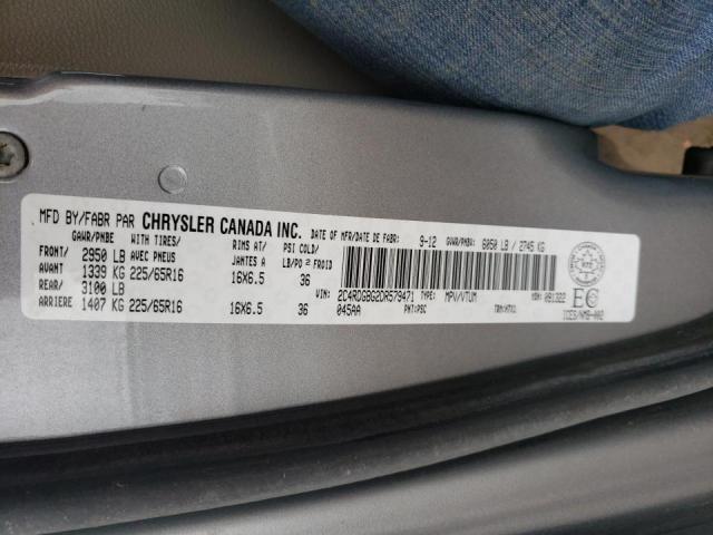Photo 10 from auction – 2013 DODGE GRAND CARA with VIN 2C4RDGBG2DR579471