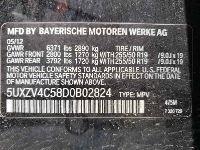 Photo 10 from auction – 2013 BMW X5 XDRIVE3 with VIN 5UXZV4C58D0B02824