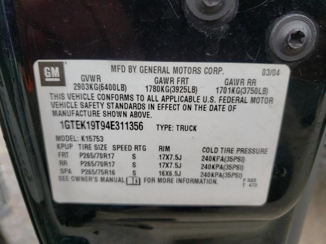 Photo 10 from auction – 2004 GMC NEW SIERRA with VIN 1GTEK19T94E311356