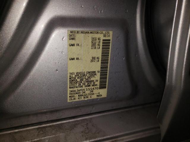 Photo 10 from auction – 2015 NISSAN ALTIMA S with VIN 1N4AL3AP1FC155470