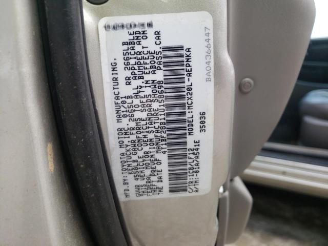 Photo 10 from auction – 2001 TOYOTA AVALON XL with VIN 4T1BF28B11U158698