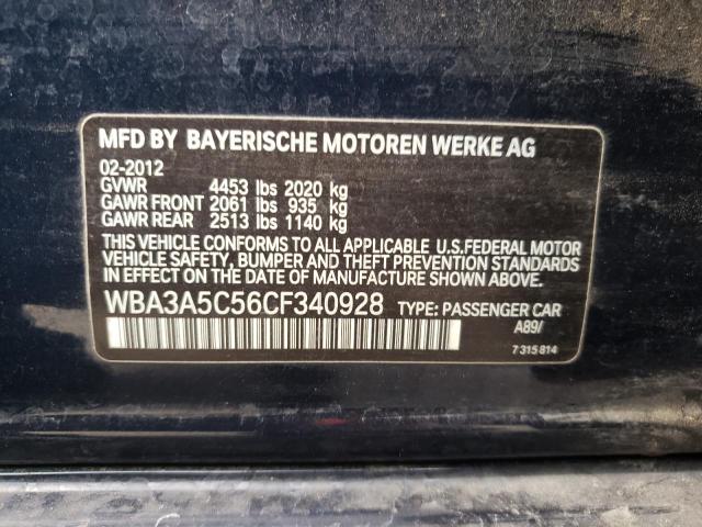 Photo 10 from auction – 2012 BMW 328 I with VIN WBA3A5C56CF340928