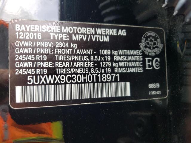 Photo 10 from auction – 2017 BMW X3 XDRIVE2 with VIN 5UXWX9C30H0T18971
