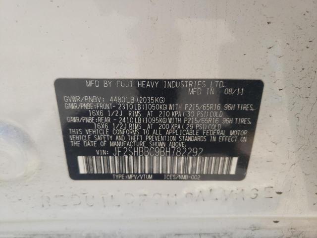 Photo 10 from auction – 2011 SUBARU FORESTER 2 with VIN JF2SHBBC9BH782292