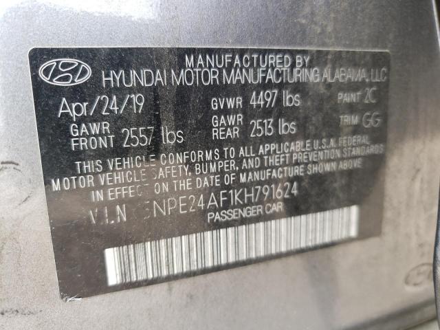 Photo 10 from auction – 2019 HYUNDAI SONATA SE with VIN 5NPE24AF1KH791624