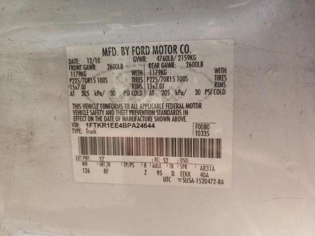 Photo 10 from auction – 2011 FORD RANGER SUP with VIN 1FTKR1EE4BPA24644