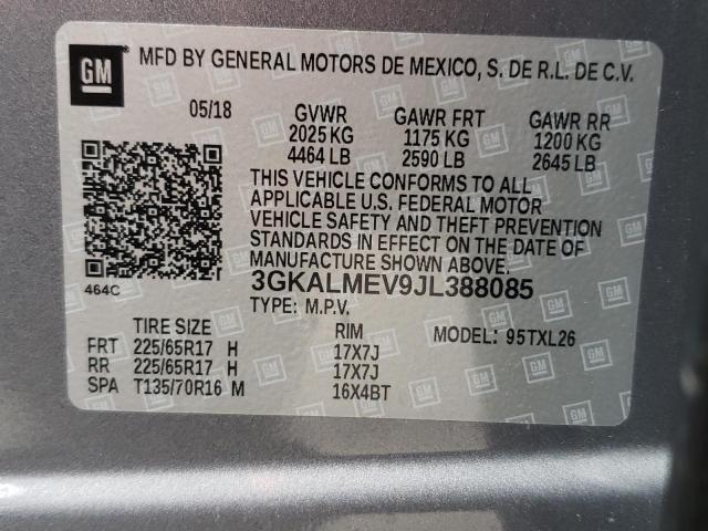 Photo 10 from auction – 2018 GMC TERRAIN SL with VIN 3GKALMEV9JL388085