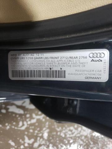 Photo 10 from auction – 2012 AUDI A6 PREMIUM with VIN WAUGGAFC5CN094706