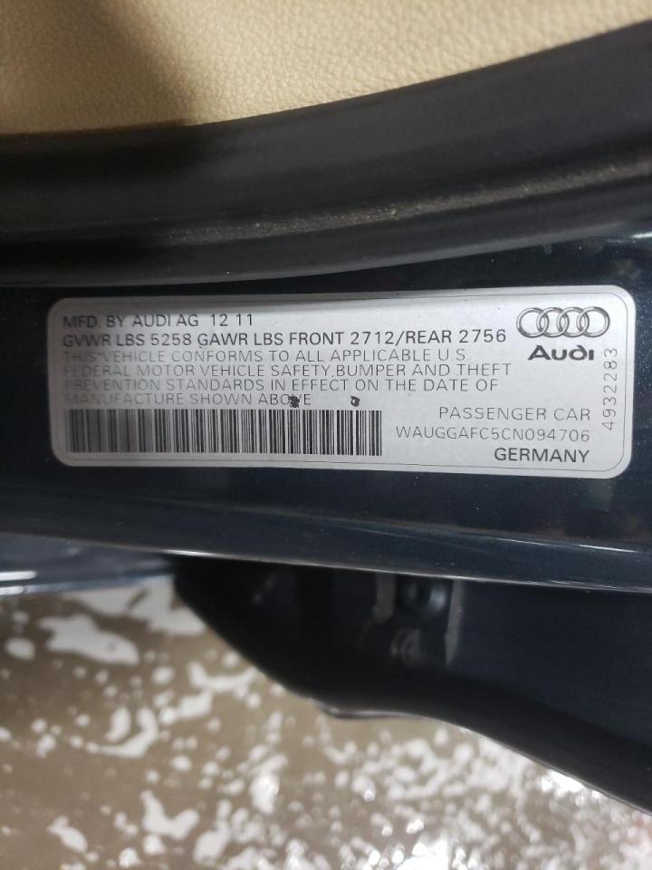 Photo 20 from auction – 2012 AUDI A6 PREMIUM with VIN WAUGGAFC5CN094706