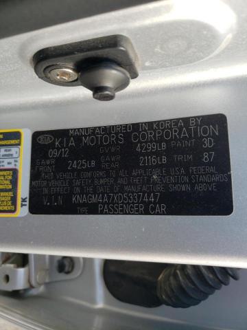 Photo 10 from auction – 2013 KIA OPTIMA LX with VIN KNAGM4A7XD5337447