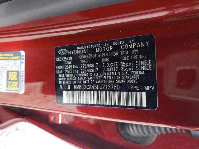 Photo 10 from auction – 2020 HYUNDAI TUCSON SE with VIN KM8J2CA45LU213780