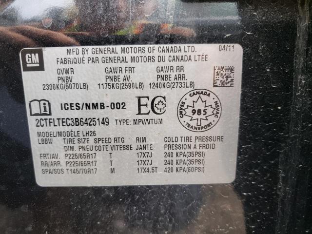 Photo 10 from auction – 2011 GMC TERRAIN SL with VIN 2CTFLTEC3B6425149