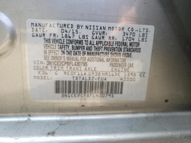 Photo 10 from auction – 2015 NISSAN VERSA NOTE with VIN 3N1CE2CP8FL430795