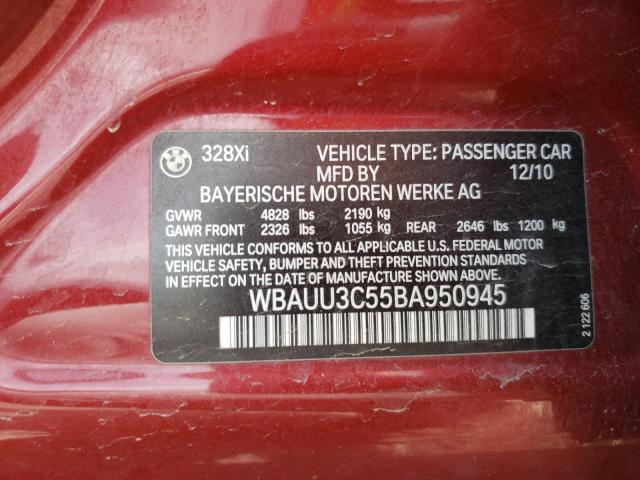 Photo 10 from auction – 2011 BMW 328 XI with VIN WBAUU3C55BA950945