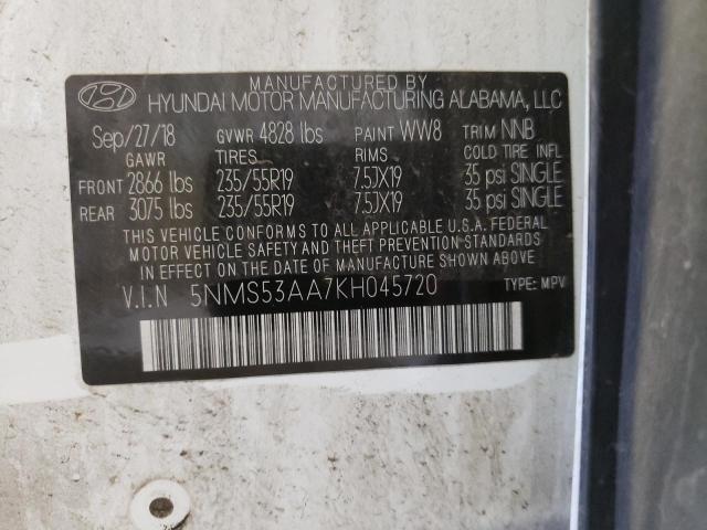 Photo 10 from auction – 2019 HYUNDAI SANTA FE L with VIN 5NMS53AA7KH045720