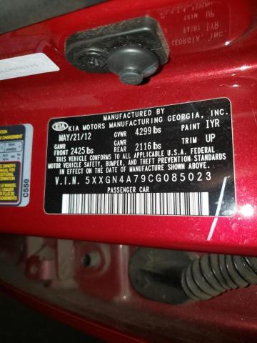 Photo 10 from auction – 2012 KIA OPTIMA EX with VIN 5XXGN4A79CG085023
