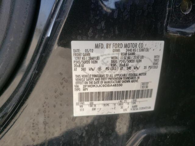 Photo 10 from auction – 2013 FORD EDGE SEL with VIN 2FMDK3JC9DBA48330