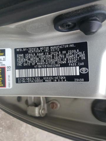 Photo 10 from auction – 2013 TOYOTA AVALON BAS with VIN 4T1BK1EB1DU032968