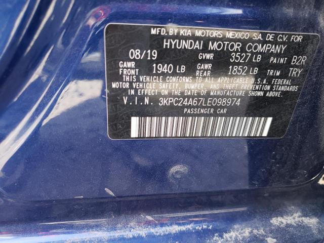 Photo 10 from auction – 2020 HYUNDAI ACCENT with VIN 3KPC24A67LE098974