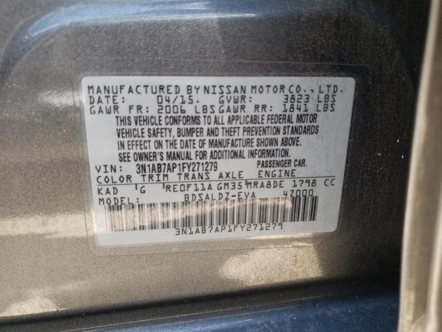 Photo 10 from auction – 2015 NISSAN SENTRA S with VIN 3N1AB7AP1FY271279