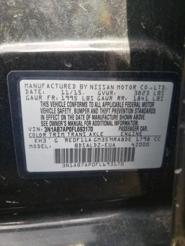 Photo 10 from auction – 2015 NISSAN SENTRA S with VIN 3N1AB7AP0FL693170