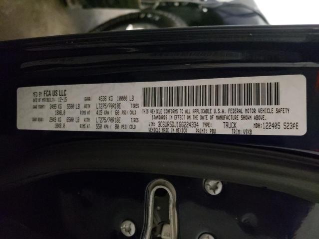RAM 2500 SLT 2016 with VIN 3C6UR5DJ1GG224334 - Photo from auction