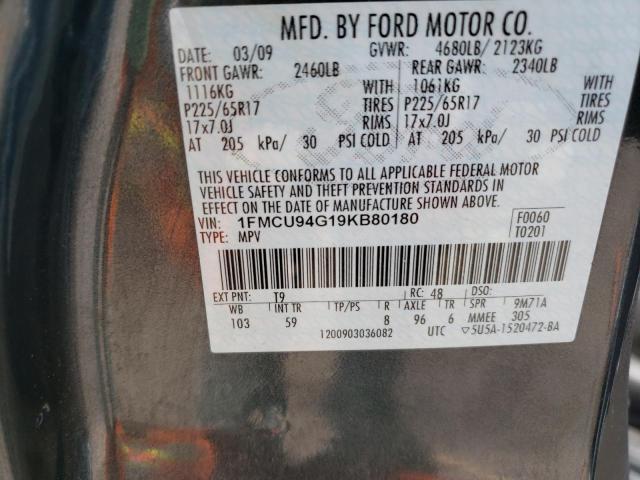 Photo 10 from auction – 2009 FORD ESCAPE LIM with VIN 1FMCU94G19KB80180